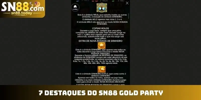 7 destaques do SN88 Gold Party
