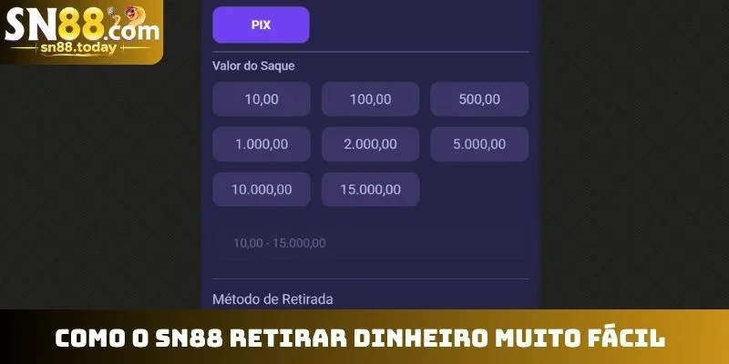 Como o SN88 retirar dinheiro muito fácil