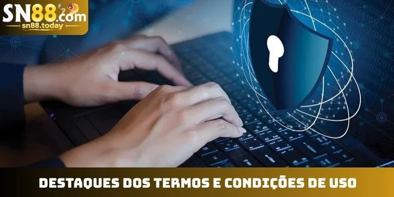 Destaques dos termos e condições de uso