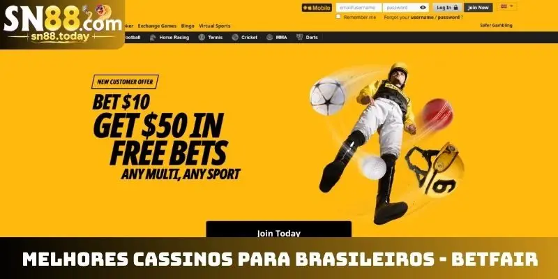 Melhores cassinos para brasileiros - Betfair