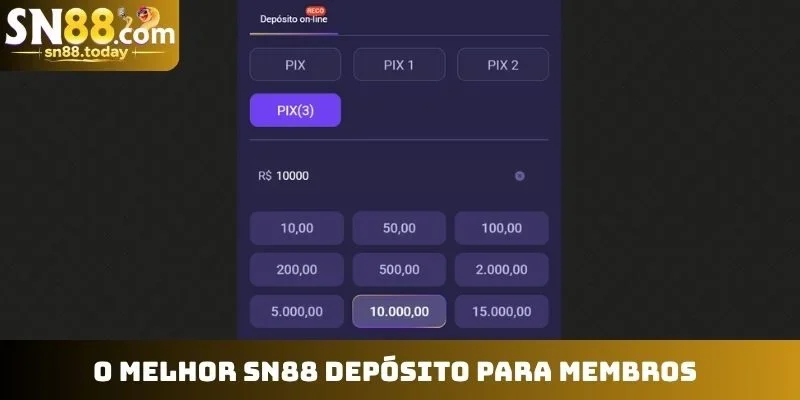 O melhor SN88 depósito para membros