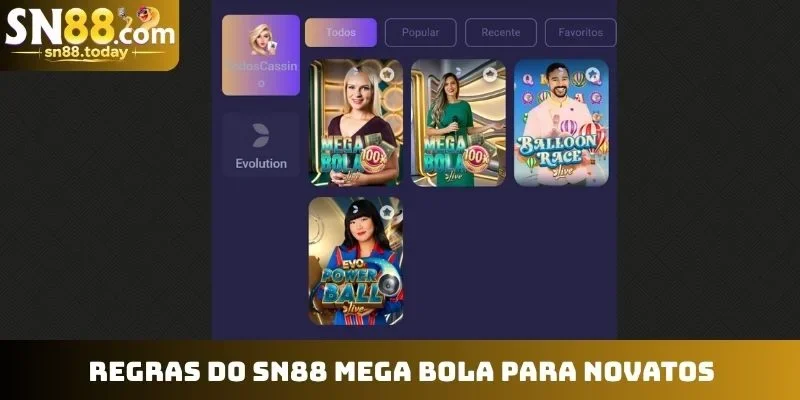 Regras do SN88 Mega Bola para novatos
